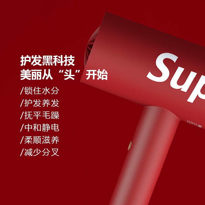 荷兰艾优（ApiYoo）sup电吹风机家用负离子吹风筒速干恒温限量款 sup吹风机(限量款)