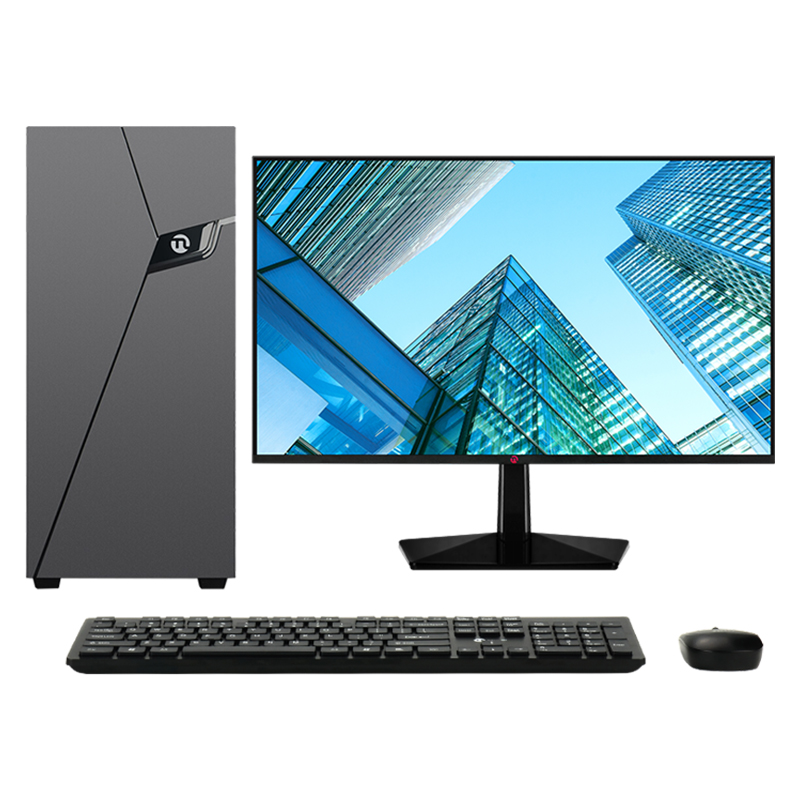 宁美国度卓CR500迷你商用办公电脑台式全套 酷睿i3/i5/G5420品牌台式主机整机企业采购 选搭23.8英寸显示器